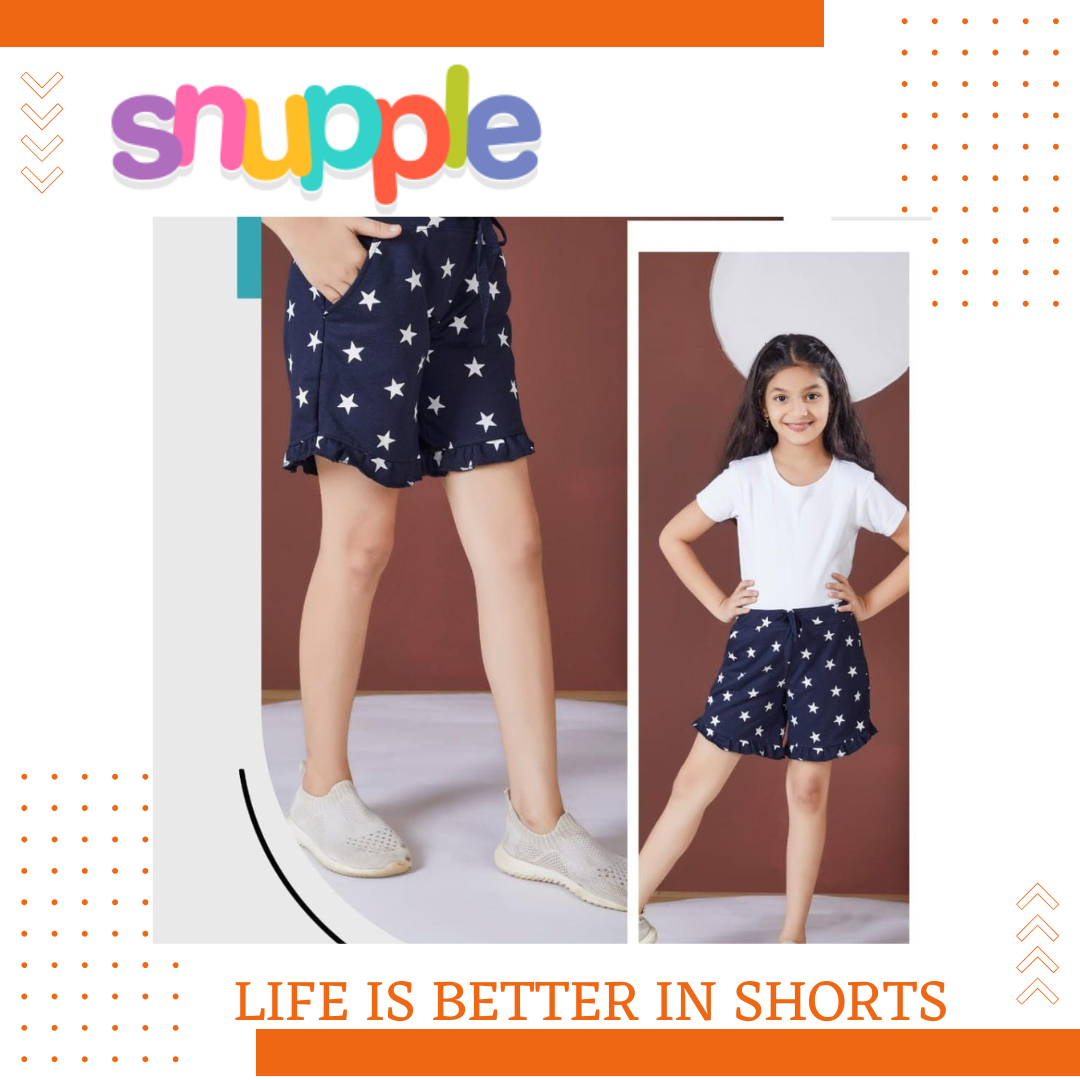 Girls kids printed Shorts (20 Piece pack )