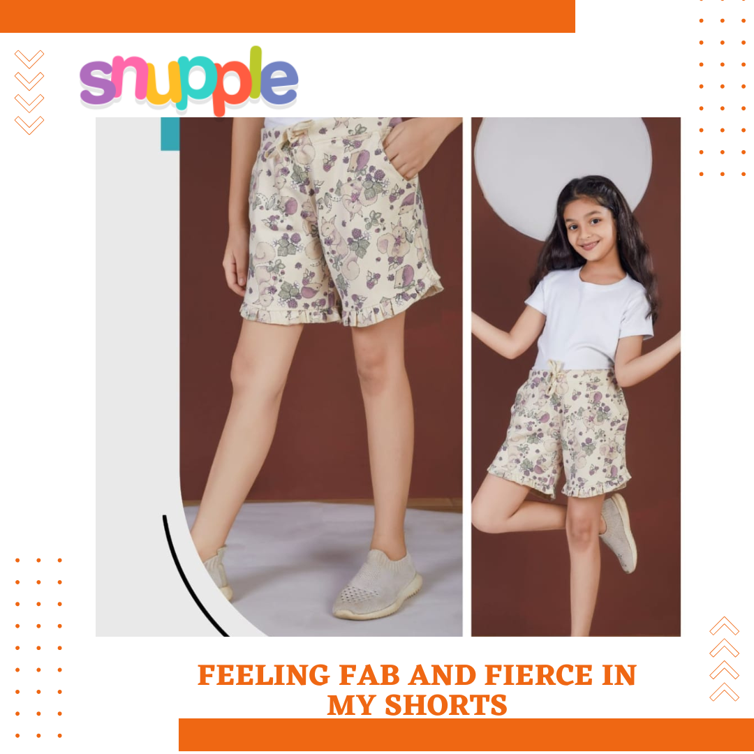 Girls kids printed Shorts (20 Piece pack )