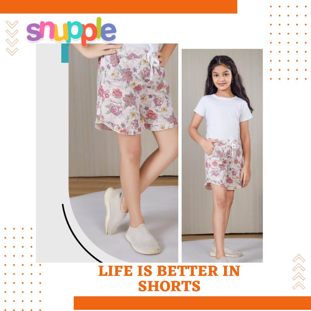 Girls kids printed Shorts (20 Piece pack )