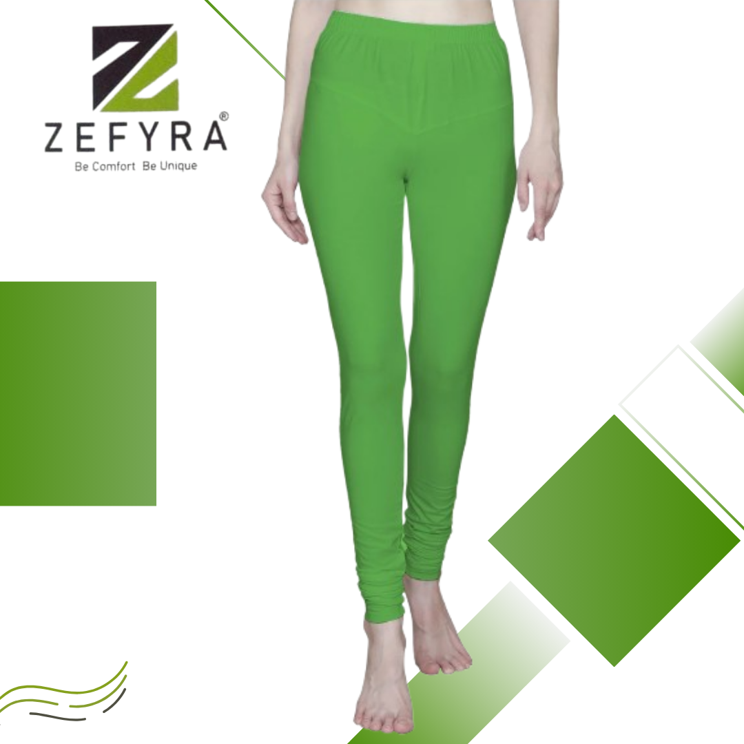 WOMEN'S ZEFYRA CHUDIDHAR LEGGINGS ( 20 Piece Pack ) GREEN SHADE