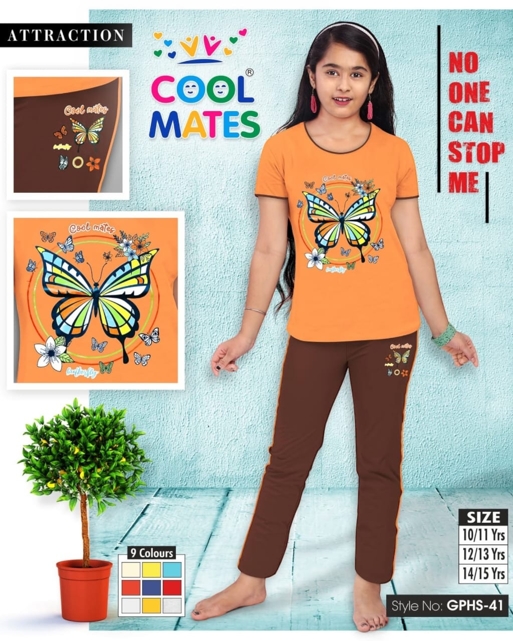 GIRLS PYJAMA SET ( PACK OF 9 PIECES )