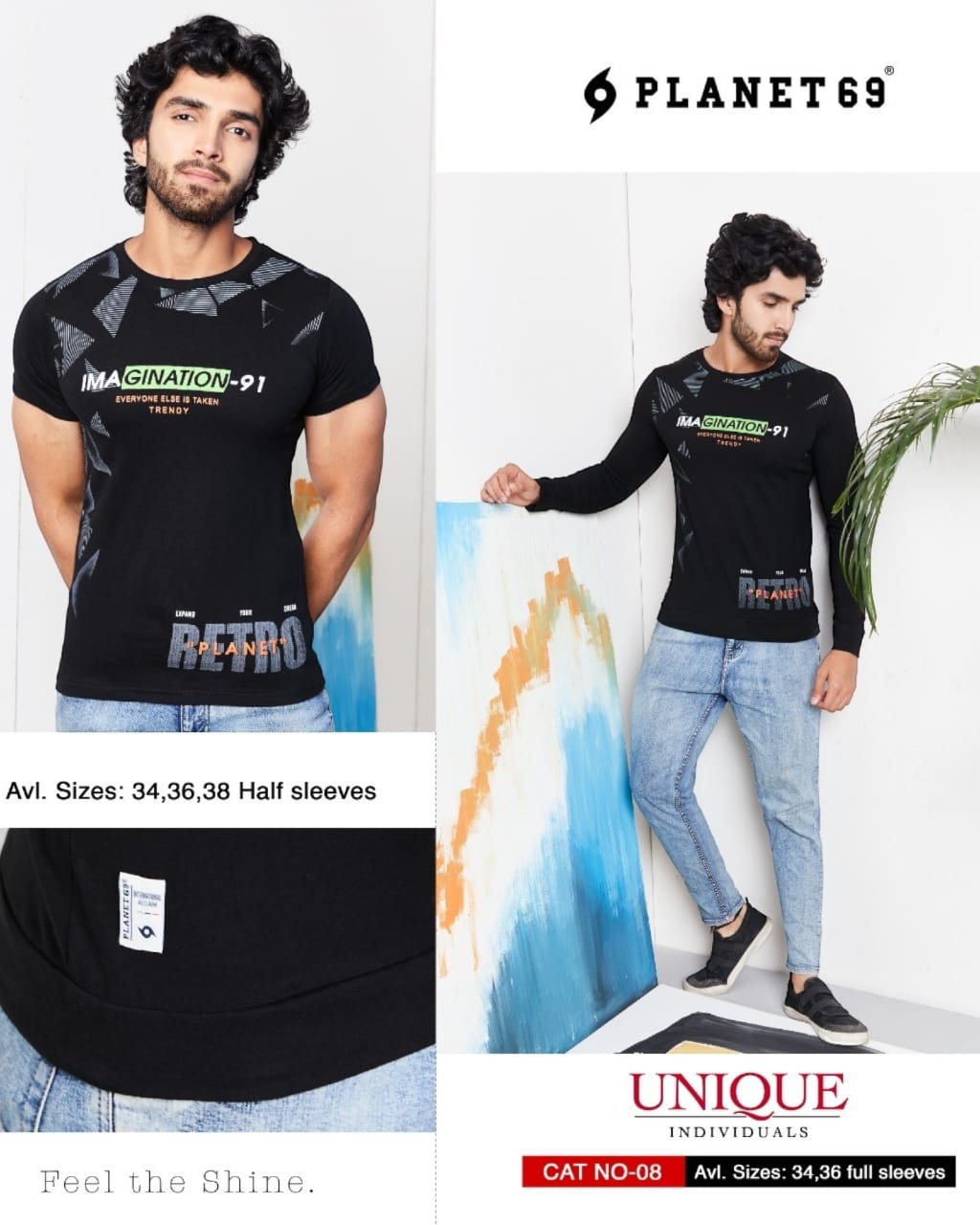 MENS'S ROUND NECK T-SHIRTS ( 1 Pack = 6 PIECE )