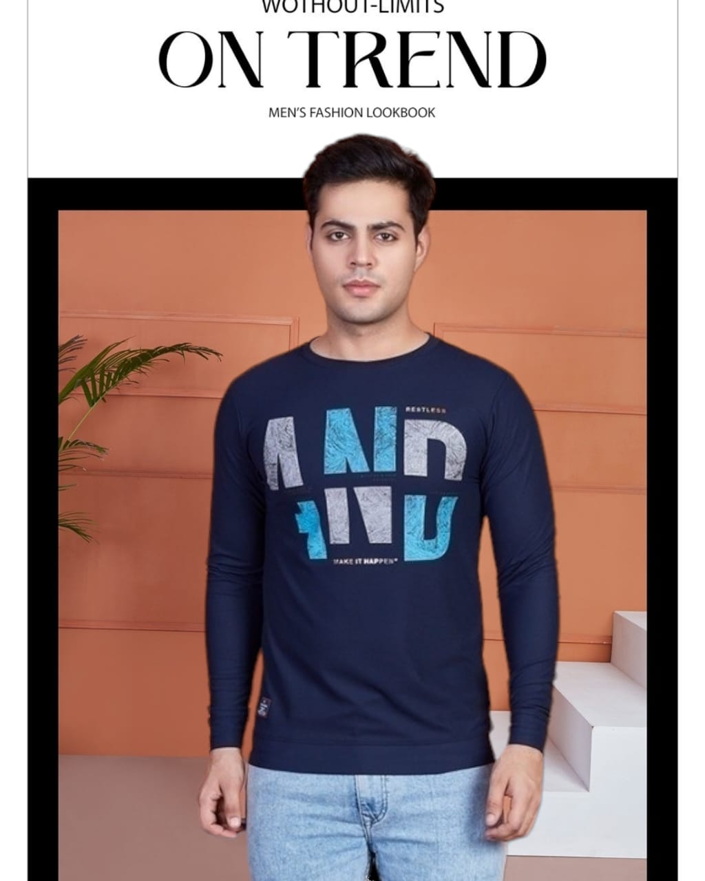 MENS ROUND NECK FULL SLEEVES T-SHIRT (25 Piece pack)
