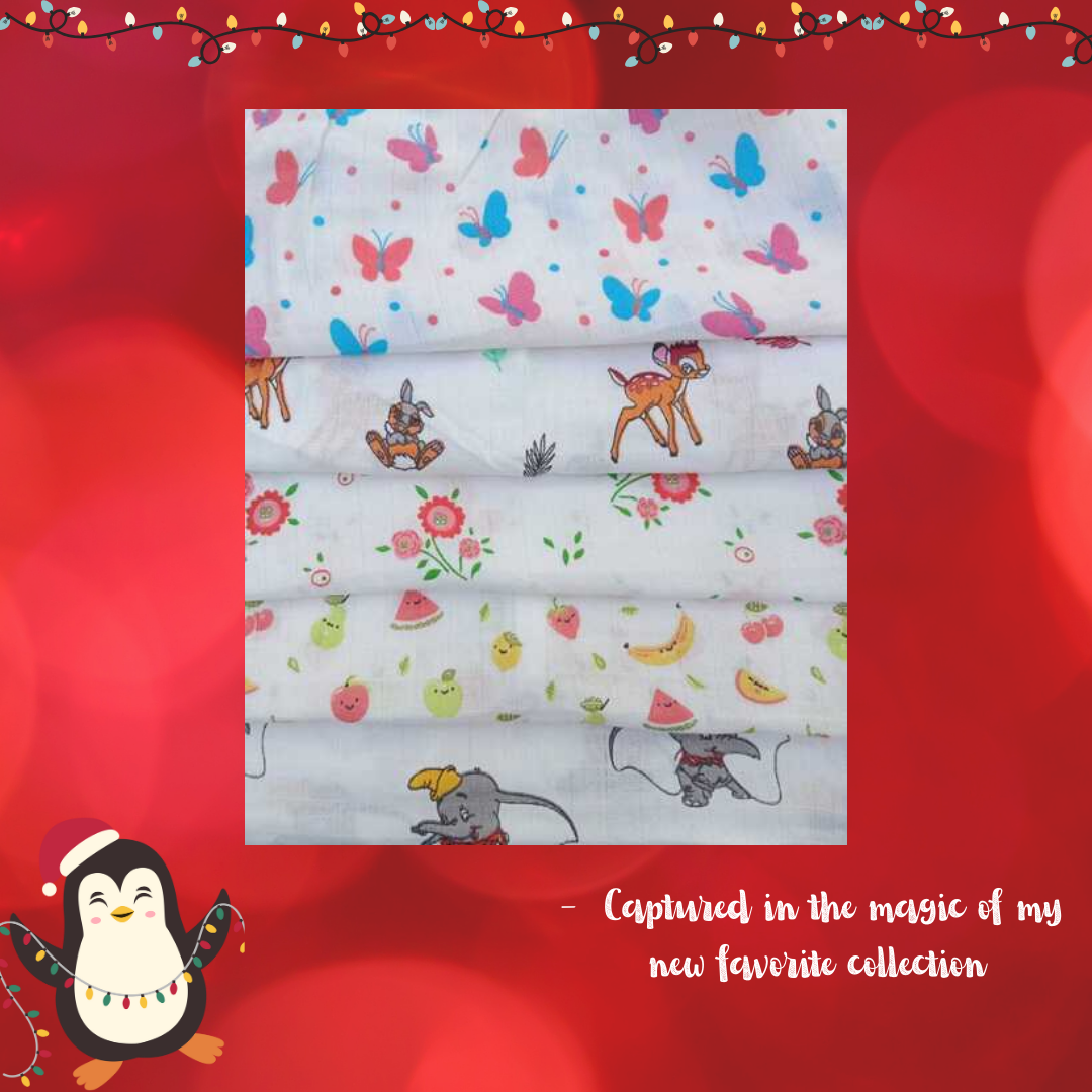 Organic Muslin Baby Printed Frocks ( 15 Piece pack ) 0 to 3 Years