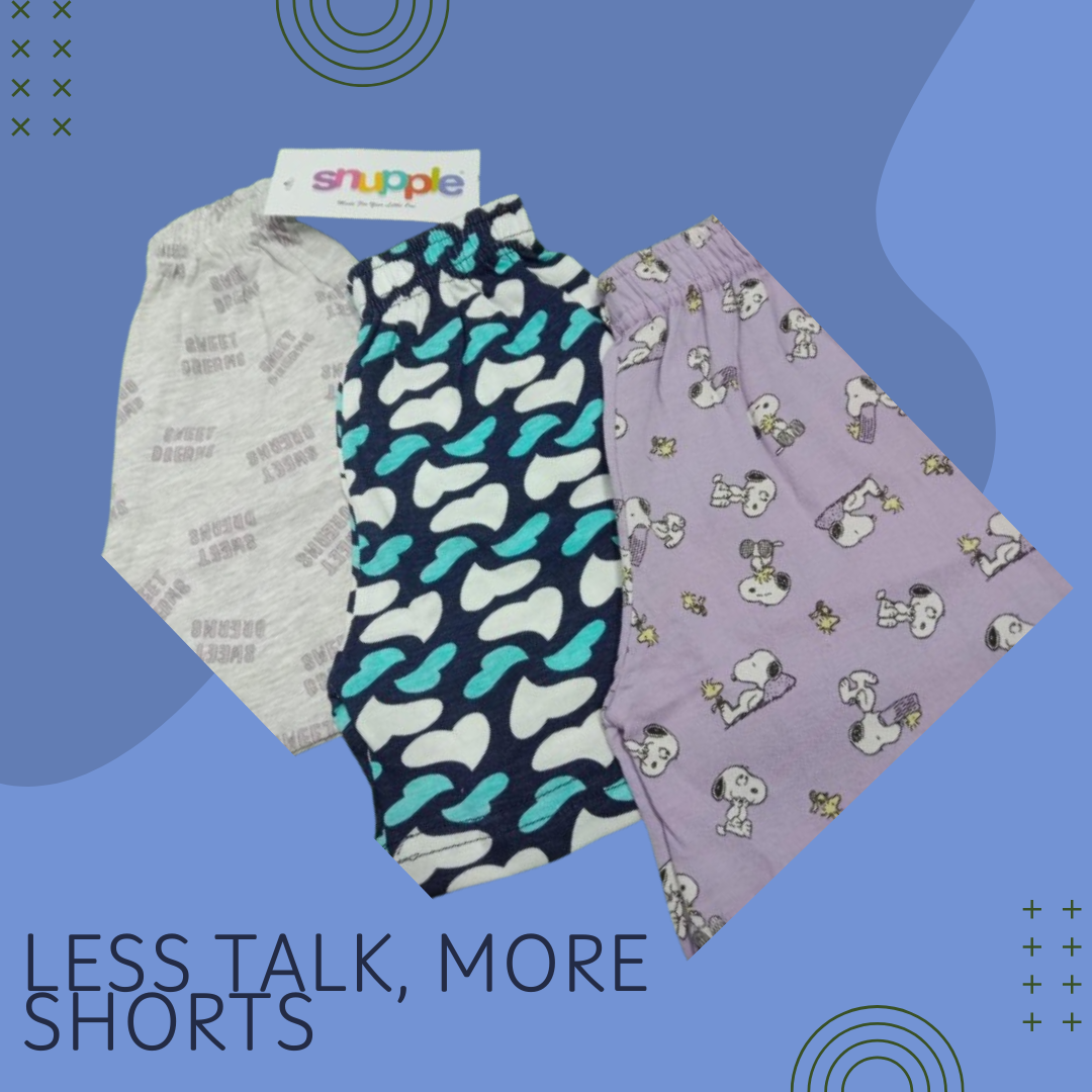 MULTI COLOR COTTON INFANT SHORTS