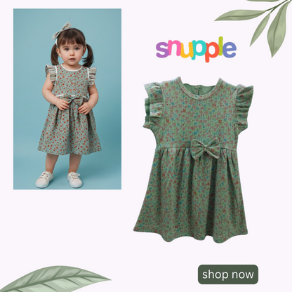 GREEN FLORAL FROCKS